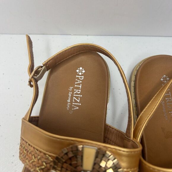 Patrizia Zinzibar Leather Embellished Thong Sandals Slingback Womens - Picture 9 of 10